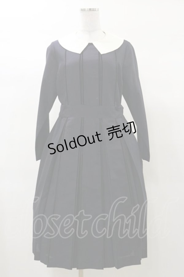 画像1: Jane Marple / ウーステッドポプリンのドミトリーワンピース M ネイビー H-25-03-12-078-JM-OP-KB-ZH (1)