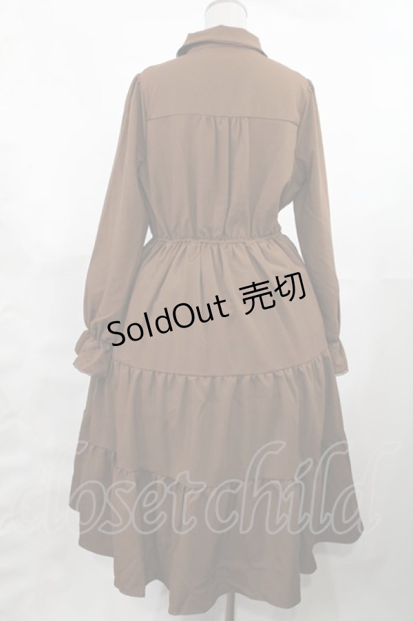 画像2: axes femme / メルティショコラ刺繍ワンピース M ブラウン H-25-03-12-1006-AX-OP-NS-ZH (2)