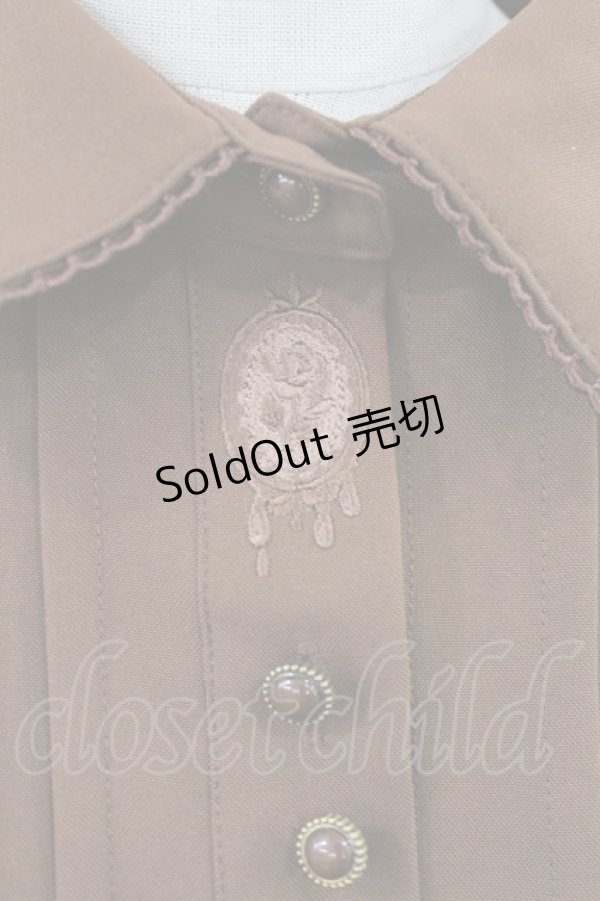 画像3: axes femme / メルティショコラ刺繍ワンピース M ブラウン H-25-03-12-1006-AX-OP-NS-ZH (3)