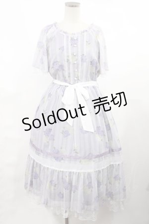 画像: axes femme / 紫陽花シフォンワンピース M ラベンダー H-25-03-12-1009-AX-OP-NS-ZH