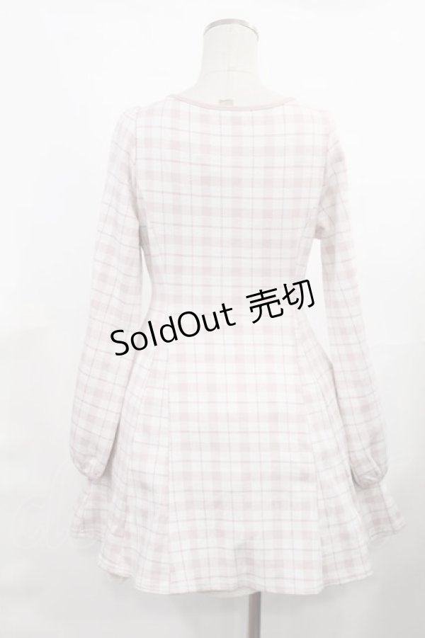 画像2: evelyn / チェックフィットワンピース Free ピンク H-25-03-12-1016-LO-OP-NS-ZH (2)