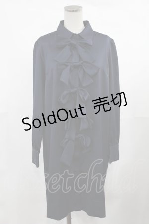 画像: Maison de FLEUR Petite Robe / フロントリボンドレス M ネイビー H-25-03-12-1017-EL-OP-NS-ZH