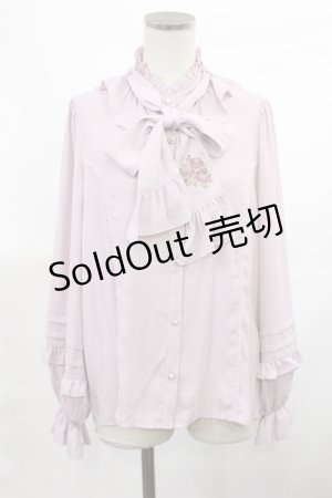 画像: axes femme kawaii / クラシックローズ刺繍ブラウス M ピンク H-25-03-12-1026-AX-BL-NS-ZH
