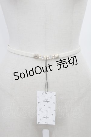 画像: evelyn / ビジューゴムベルト  オフ H-25-03-12-1034-LO-ZA-NS-ZH
