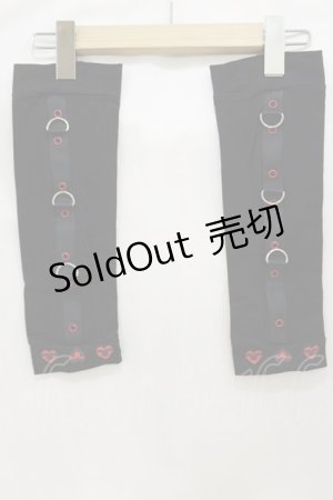 画像: NieR Clothing / アームカバー  黒×赤 H-25-03-12-013-PU-ZA-KB-ZH