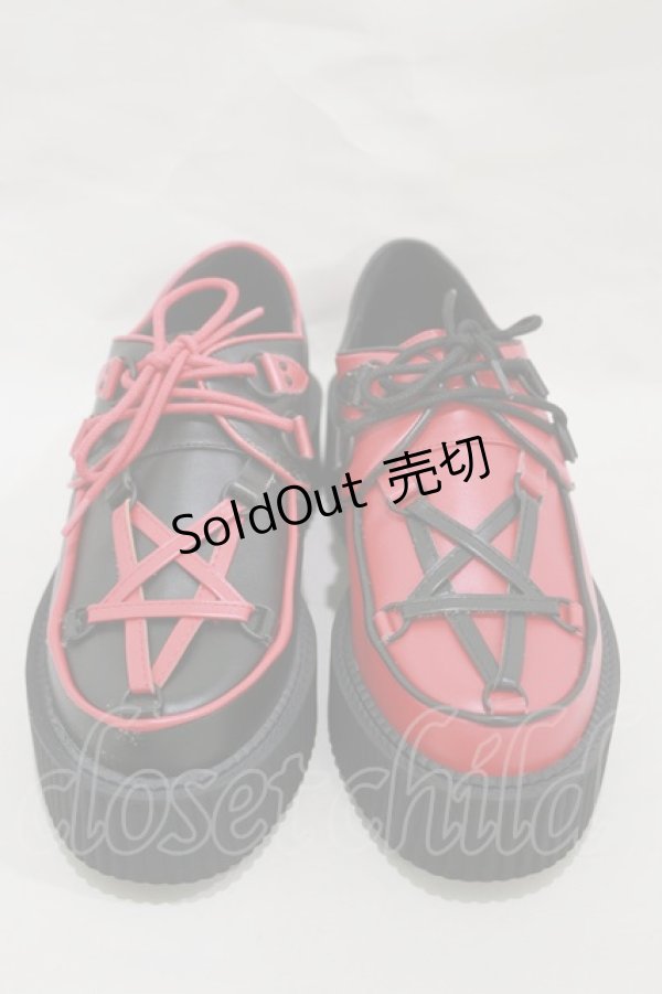 画像1: KILL STAR / Hexellent Creepersシューズ UK6(約24.5cm) レッド H-25-03-12-002-SL-SH-KB-ZH (1)