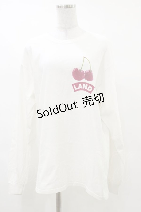 画像1: LAND by MILKBOY / CHERRY L.S. TEE M ホワイト H-25-03-12-029-MB-TO-KB-ZH (1)