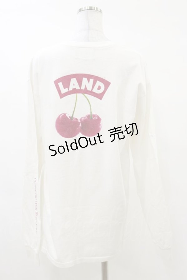 画像2: LAND by MILKBOY / CHERRY L.S. TEE M ホワイト H-25-03-12-029-MB-TO-KB-ZH (2)