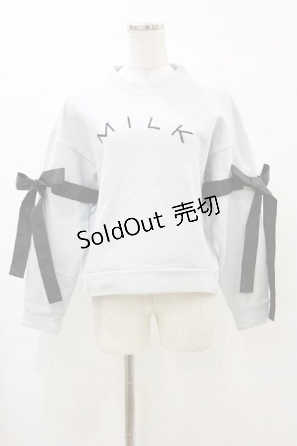 画像1: MILK / Ribbon stringトップス  サックス H-25-03-12-041-ML-TO-KB-ZH (1)