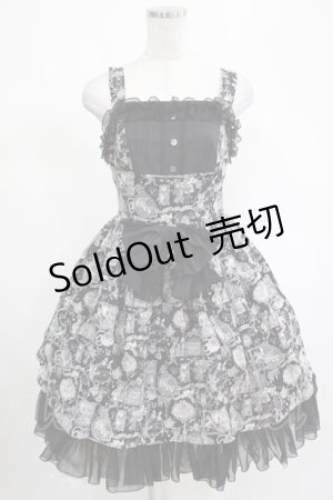 画像: ATELIER PIERROT / 猫剣士ジャンパースカート  ブラック H-25-03-13-001-EL-OP-KB-ZH