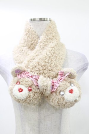 画像: Nile Perch / もこもこくまマフラー  ベージュ H-25-03-13-1009-LO-ZA-NS-ZH