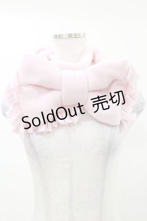 画像: tendresseepine / フリースビッグリボンマフラー  ピンク H-25-03-13-1010-LO-ZA-NS-ZH
