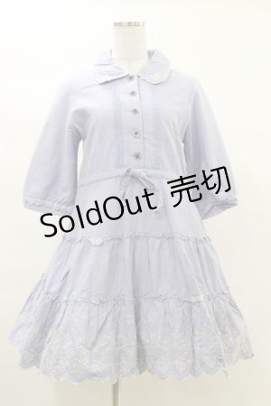 画像: axes femme / ローズ刺繍ワンピース M ブルー H-25-03-13-1067-AX-OP-NS-ZH