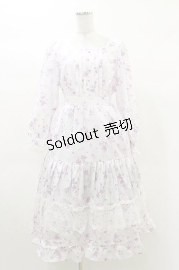 画像1: axes femme / SAKURAティアードワンピース M オフ H-25-03-13-1076-AX-OP-NS-ZH (1)