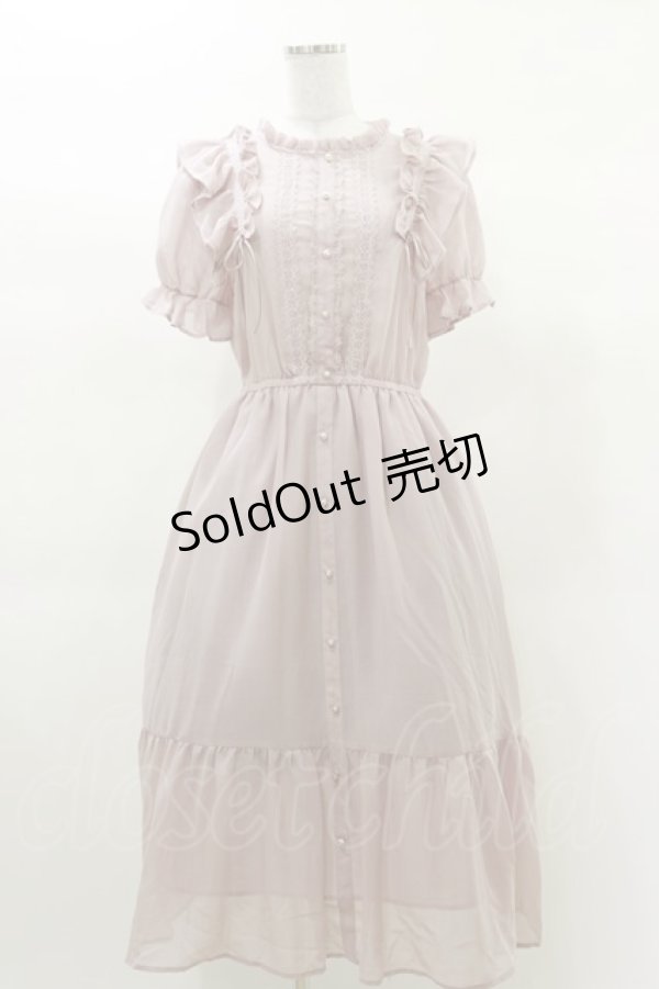 画像1: axes femme / ボリュームフリルワンピース M ピンク H-25-03-13-1079-AX-OP-NS-ZH (1)