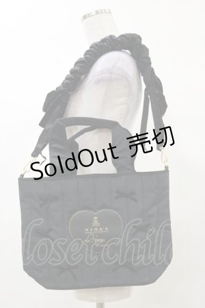 画像: m petit by misako / AM* NIベロアリボン2WAY  ブラック H-25-03-13-1028-LO-BG-NS-ZH