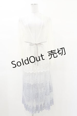 画像: axes femme / グラデーションレースガウン M オフ〜ブルー H-25-03-13-1042-AX-TO-NS-ZH