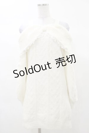 画像: Ank Rouge / オフショルリボンニットワンピース M オフ H-25-03-13-1051-CA-OP-NS-ZH