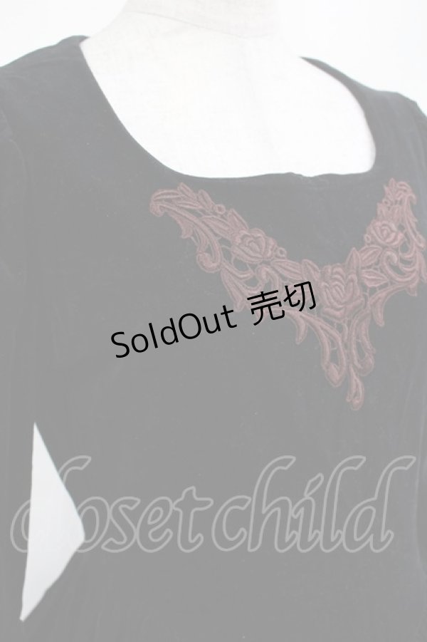 画像4: alice auaa / 別珍ロングワンピース  黒 H-25-03-13-006-AA-OP-KB-ZH (4)