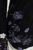 画像4: gouk / 着物衿ヨーク切替カットソー  黒×紫 H-25-03-13-016-GO-TO-KB-ZH (4)