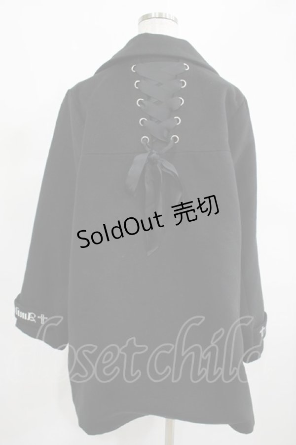画像2: Amilige / バックレースアップPコート  ブラック H-25-03-13-026-PU-CO-KB-ZH (2)