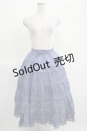 画像: PINK HOUSE / ローズレースはしごリボンスカート Free ブルー H-25-03-14-024-LO-SK-NS-ZH