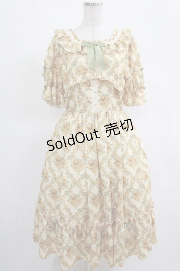 画像1: axes femme kawaii / クラシックローズワンピース M イエロー H-25-03-14-003-AX-OP-NS-ZH (1)