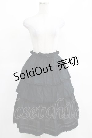 画像: PINK HOUSE / お花モチーフスカート Free ブラック H-25-03-14-027-LO-SK-NS-ZH
