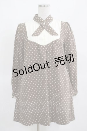 画像: Ank Rouge / ドットワンピース M ブラウン H-25-03-14-040-CA-OP-NS-ZH