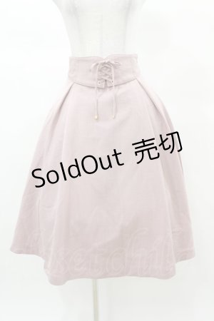 画像: F&A / フロントレースアップフレアースカート Free PINK H-25-03-14-1038-LO-SK-NS-ZH