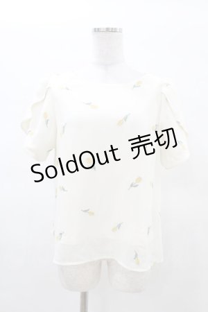画像: F i.n.t / チューリップ刺繍プルオーバー Free OFF WHITE H-25-03-14-1052-CA-TO-NS-ZH