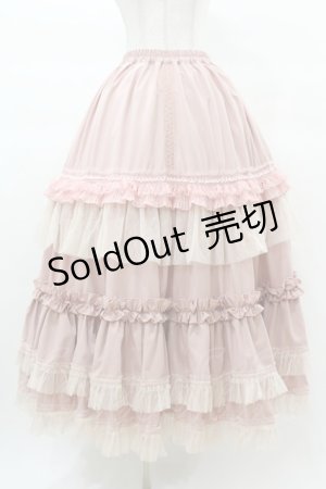 画像: Hoshibako Works / 七色ワルツ チュールフリルアンダースカート(ロング) Free ピンク H-25-03-14-1020-0-SK-NS-ZH