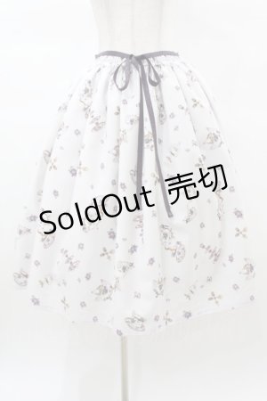 画像: Enchantlic Enchantilly / すみれのお茶会エレガントスカート Free オフホワイト H-25-03-14-1022-LO-SK-NS-ZH