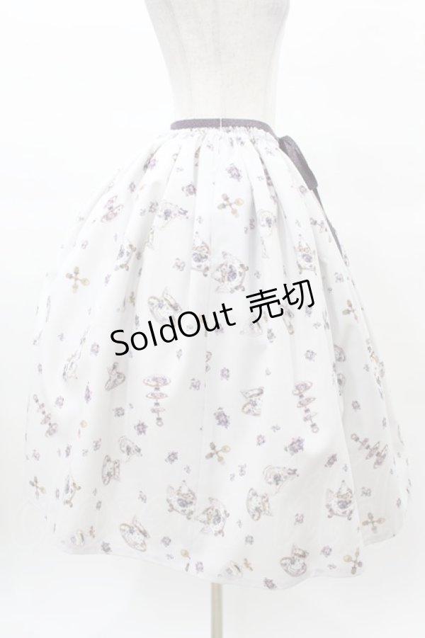 画像3: Enchantlic Enchantilly / すみれのお茶会エレガントスカート Free オフホワイト H-25-03-14-1022-LO-SK-NS-ZH (3)