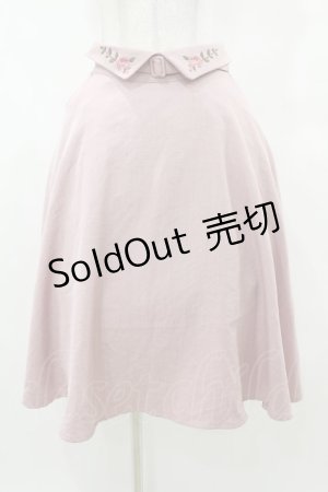 画像: Fi.n.t / ウエストフラワー刺繍フレアースカート Free PINK H-25-03-14-1032-CA-SK-NS-ZH