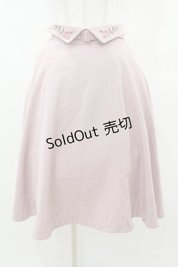 画像1: Fi.n.t / ウエストフラワー刺繍フレアースカート Free PINK H-25-03-14-1032-CA-SK-NS-ZH (1)