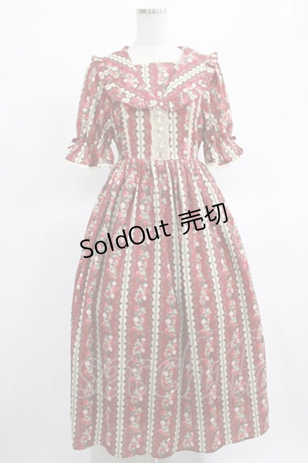 画像1: axes femme kawaii / ローズベリーガーデンワンピ M レッド H-25-03-14-005-AX-OP-NS-ZH (1)