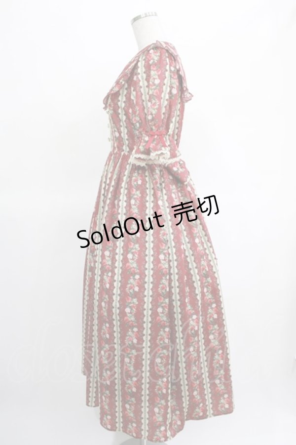 画像2: axes femme kawaii / ローズベリーガーデンワンピ M レッド H-25-03-14-005-AX-OP-NS-ZH (2)