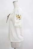画像2: axes femme POETIQUE / ヒマワリ刺繍フリルカットプルオーバー M オフ H-25-03-14-063-AX-TO-NS-ZH (2)