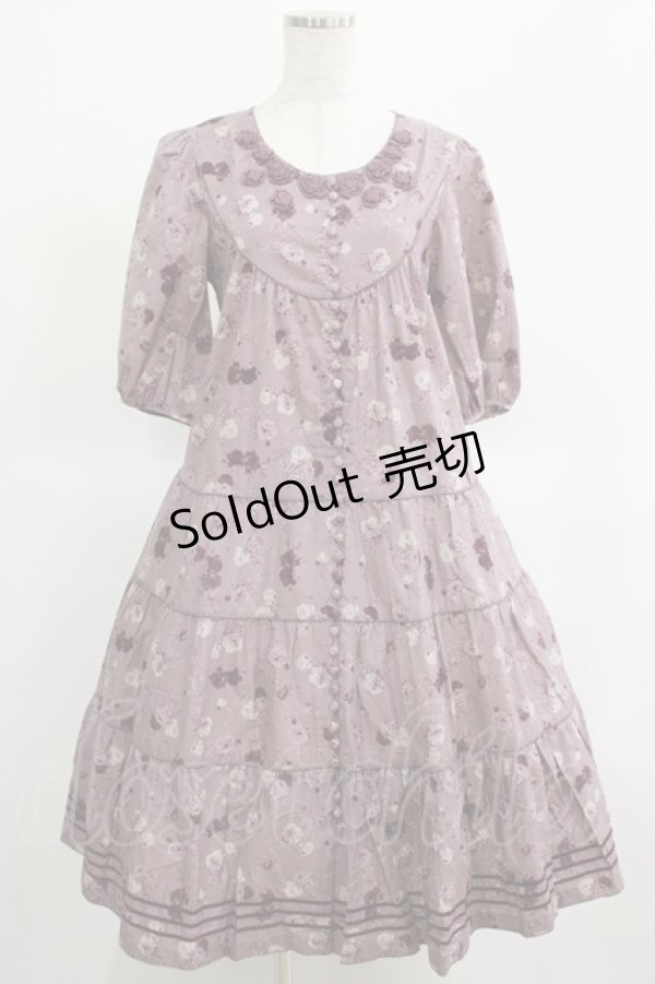 画像1: PINK HOUSE / ローズプリントワンピース    Free ラベンダー H-25-03-14-012-LO-OP-NS-ZH (1)