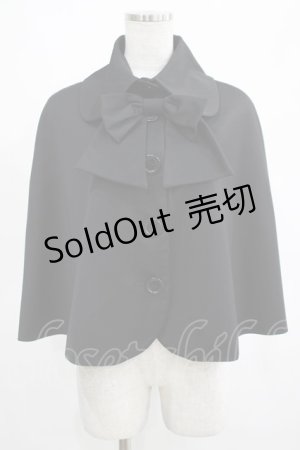 画像: PEACE NOW / リボンタイ付ケープ  黒 H-25-03-15-041-PU-JA-KB-ZH
