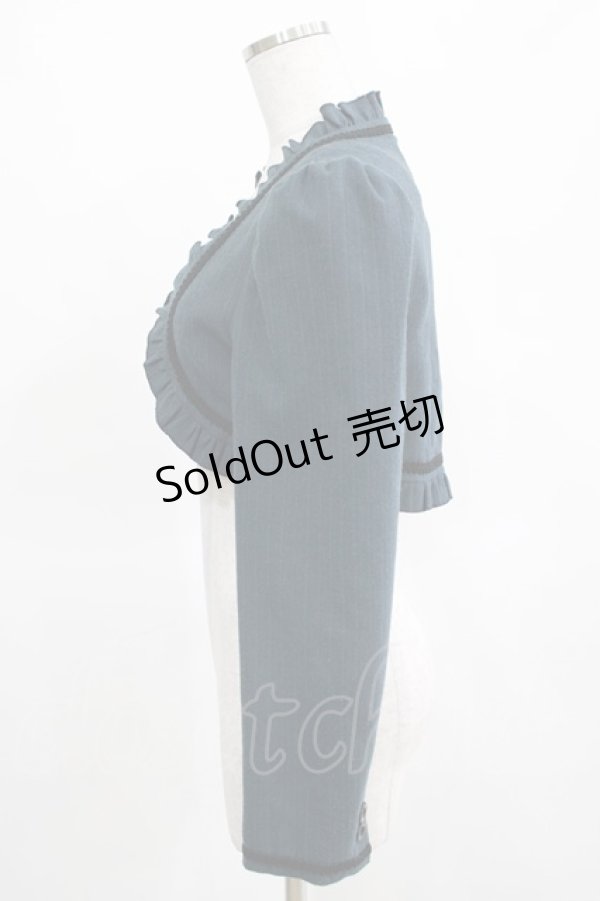 画像2: BPN / サーカス刺繍フリルジャケット  青 H-25-03-15-043-GO-JA-KB-ZH (2)
