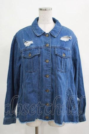 画像: Candy Stripper / BACK FRILL JACKET  ブルー H-25-03-15-046-PU-JA-KB-ZH