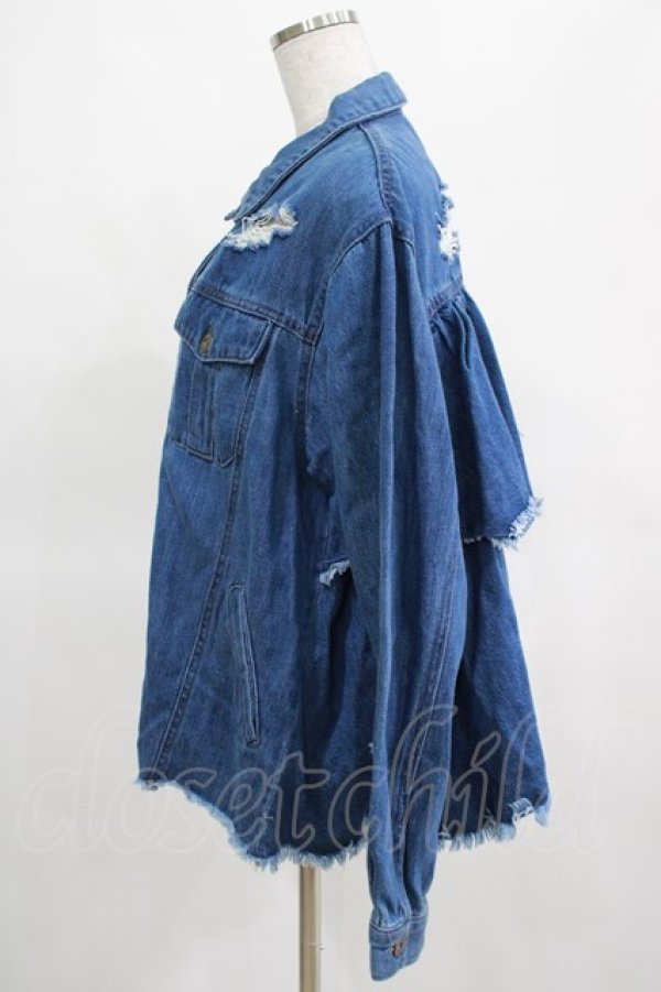 画像2: Candy Stripper / BACK FRILL JACKET  ブルー H-25-03-15-046-PU-JA-KB-ZH (2)
