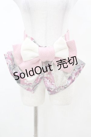 画像: Qutie Frash / リボン帯コルセット  ピンク H-25-03-15-1005-QU-ZA-KB-ZH