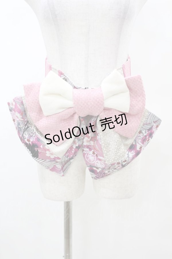 画像1: Qutie Frash / リボン帯コルセット  ピンク H-25-03-15-1005-QU-ZA-KB-ZH (1)