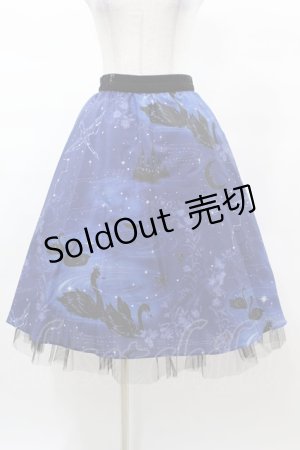 画像: MILK / スワンレイクスカート  ナイトブルー×ブラックスワン H-25-03-15-1030-ML-SK-KB-ZH