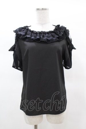 画像: MR corset / レースフリルトップス  黒 H-25-03-15-1041-PU-TO-KB-ZH