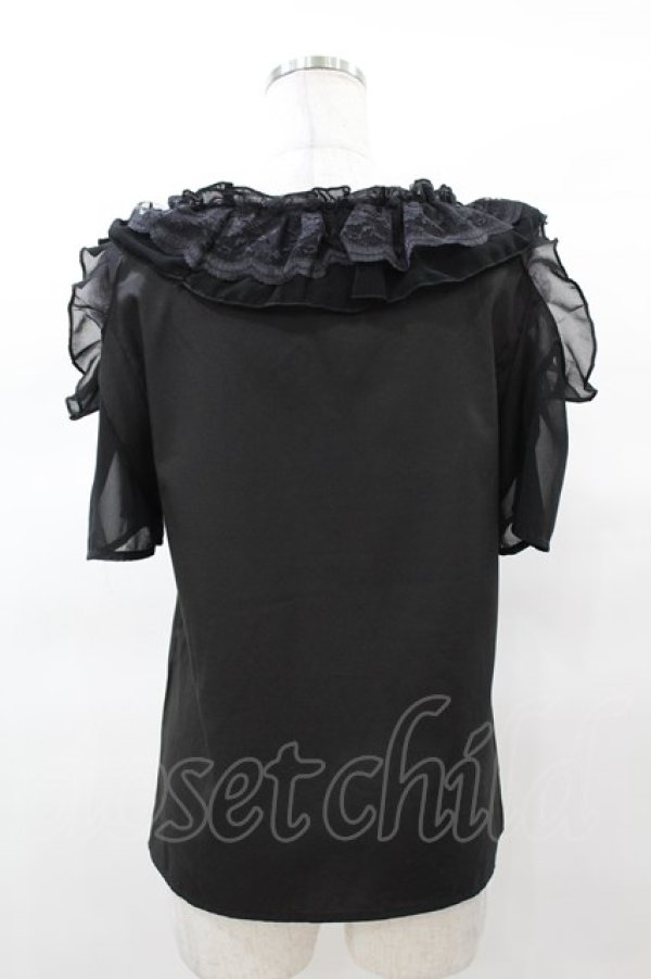 画像2: MR corset / レースフリルトップス  黒 H-25-03-15-1041-PU-TO-KB-ZH (2)