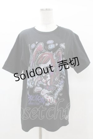画像: HYPER CORE / 椎名ひかり×HYPER COREコラボTシャツ  黒 H-25-03-15-1047-PU-TO-KB-ZH